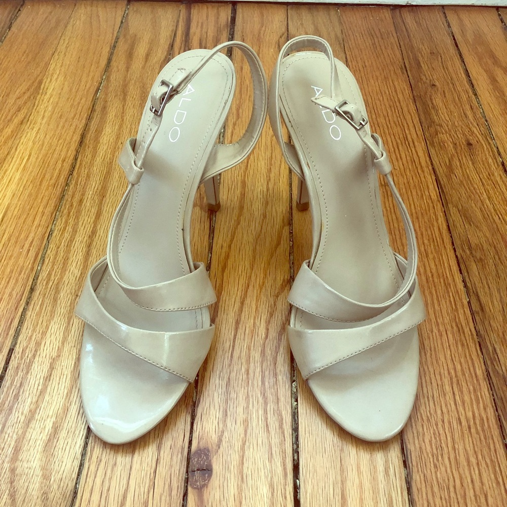 Tan Patent Leather ALDO Heels